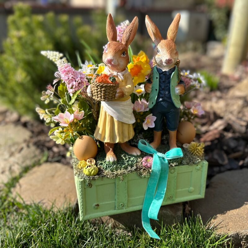 Tavaszi Nyuszi Páros Húsvéti Asztaldísz